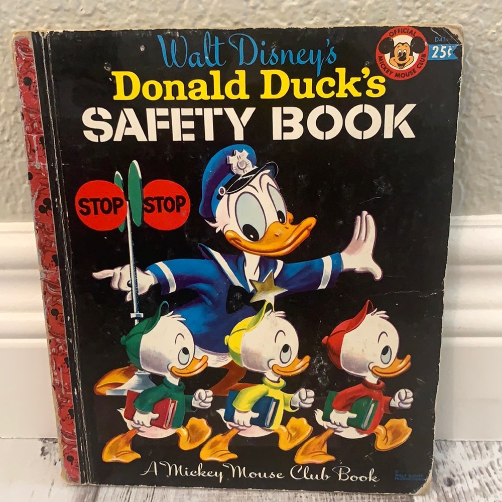 Vintage Collectible Little Golden Book Walt Disney’s Donald Duck Saftey Book